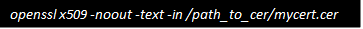 Checking mycert.cer